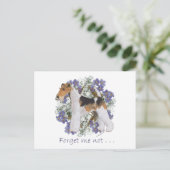 Wire Fox Terrier Vergeet-me-niet Briefkaart (Staand voorkant)