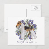 Wire Fox Terrier Vergeet-me-niet Briefkaart (Voorkant / Achterkant)