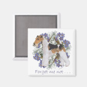 Wire Fox Terrier Vergeet-me-niet Magneet (Voorkant / Achterkant)