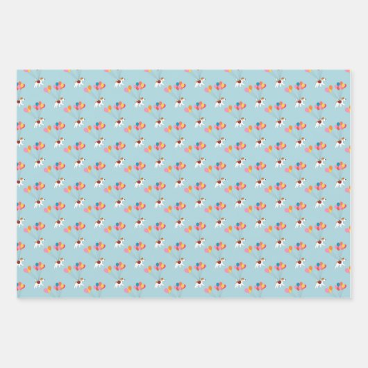 Wire Fox Terrier viering Wrapping Papers Inpakpapier Vel (Voorkant 2)