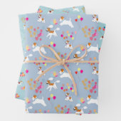 Wire Fox Terrier viering Wrapping Papers Inpakpapier Vel (In situ)
