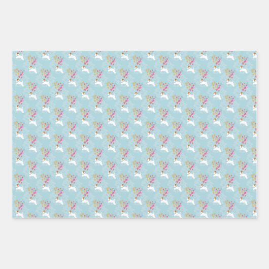 Wire Fox Terrier viering Wrapping Papers Inpakpapier Vel (Voorkant 3)