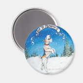 Wire Fox Terrier Winter Magneet (Voorkant / Achterkant)