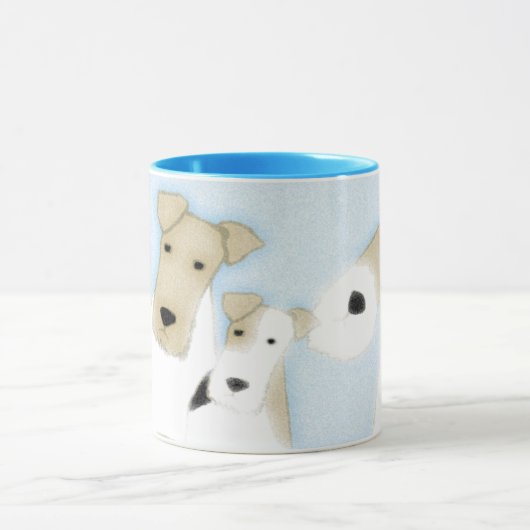 Wire Fox Terriers Mok (Midden)