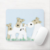Wire Fox Terriers mousepad Muismat (Met muis)