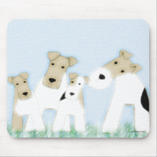 Wire Fox Terriers mousepad Muismat