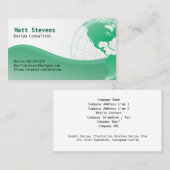 Wire Green Wereldbol Americas Visitekaartje (Voorkant / Achterkant)