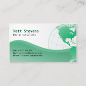 Wire Green Wereldbol Americas Visitekaartje (Voorkant)