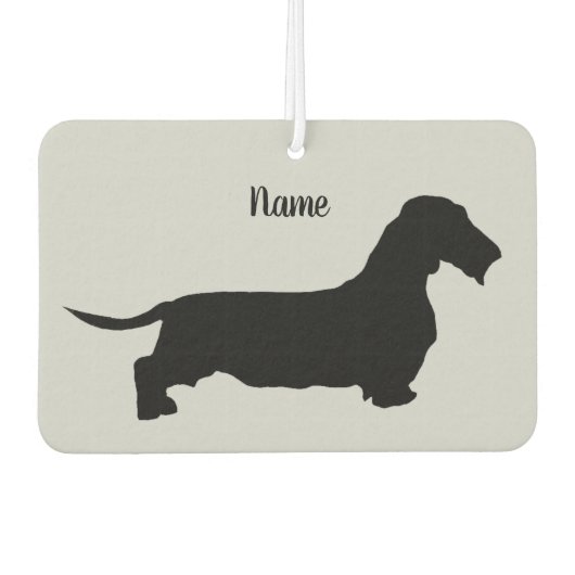 Wire Hair Dachshund Air Freshener Luchtverfrisser (Voorkant)