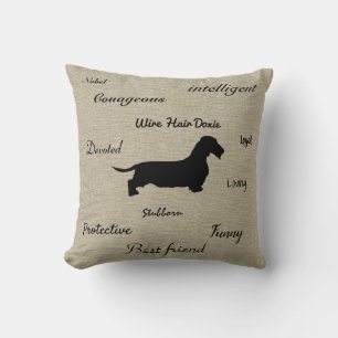 Wire Hair Dachshund Pillow Kussen