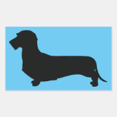 Wire Hair Dachshund Rectangle Sticker (Voorkant)