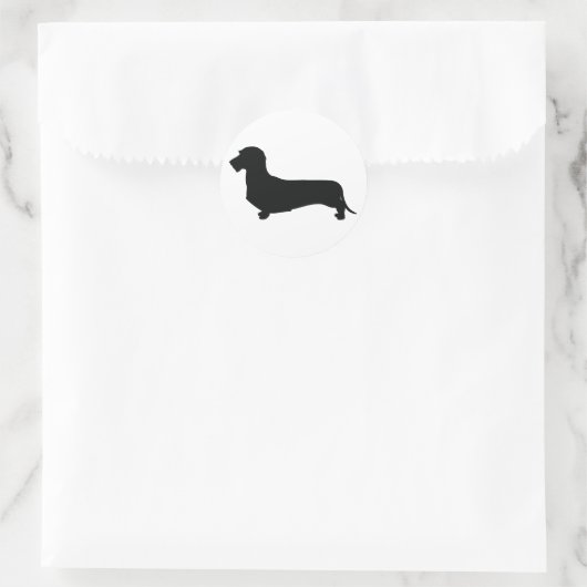 Wire Hair Dachshund Round Sticker (Tas)