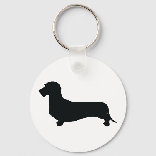 Wire Hair Dachshund-Sleutelhanger Sleutelhanger (Voorkant)