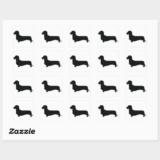 Wire Hair Dachshund Square Sticker (Vel)