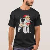 Wire Hair Fox Terrier Dog kerstmis Mam T-shirt (Voorkant)