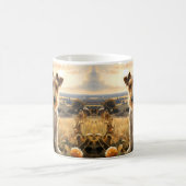 Wire Hair Fox Terrier in de herfst platteland Koffiemok (Center)