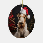 Wire Hair Fox Terrier Keramisch Ornament (Rechts)