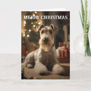 Wire Hair Fox Terrier Kerst Kaart