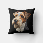 Wire Hair Fox Terrier Kussen (Achterkant)
