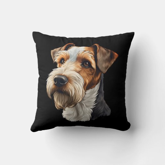 Wire Hair Fox Terrier Kussen (Achterkant)