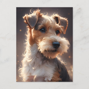 Wire Hair Fox Terrier Twilight Briefkaart
