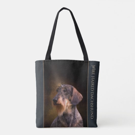 Wire Haire Dachshund-Canvas tas (Achterkant)