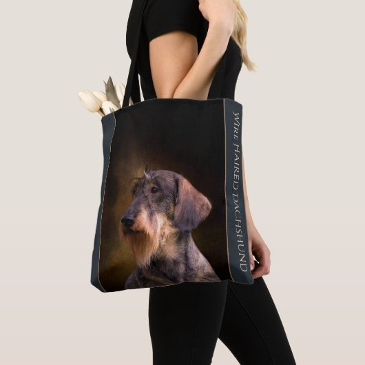 Wire Haire Dachshund-Canvas tas (Dichtbij)