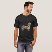 Wire Haire Dachshund Cute Dog Art T-shirt (Voorkant volledig)