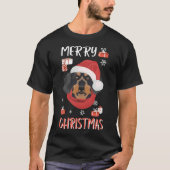 Wire Haire Dachshund Kerstmis T-shirt (Voorkant)