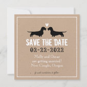 Wire Haire Dachshunds Weddenschap Save the Date Kaart (Voorkant)