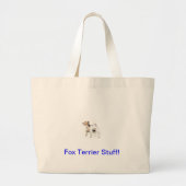 Wire Haire Fox Terrier Grote Tote Bag (Voorkant)