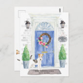 Wire Haire Fox Terrier Moving Announance Briefkaart (Voorkant / Achterkant)