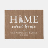 Wire Haire Jack Russell Home Sweet Home Doormat Deurmat (Voorkant)