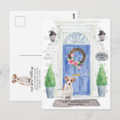 Wire Haire Jack Russell Moving Announement Briefkaart (Voorkant / Achterkant)