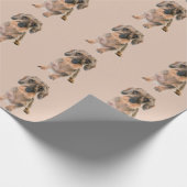 Wire Haire Terrier Dog Brown Modern Animal Cute Cadeaupapier (Hoek)