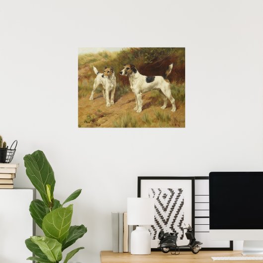 Wire Haire Terriers van Thomas Blinks Poster (Thuiskantoor)