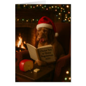 Wire haired Vizsla 'Cheese Tax' Christmas card (Voorkant)