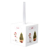 Wire Hazard Jack Russell Funny Kersthond Decoratie (Achter hoekig)