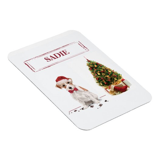 Wire Hazard Jack Russell Funny Kersthond Magneet (Rechterzijde)