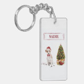 Wire Hazard Jack Russell Funny Kersthond Sleutelhanger (Voorkant Links)