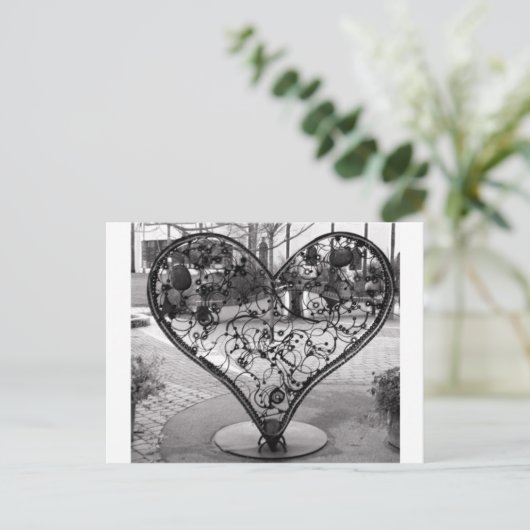 Wire Heart Briefkaart (Staand voorkant)