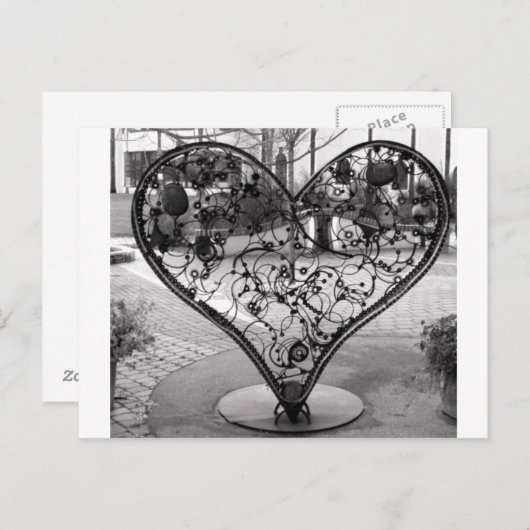 Wire Heart Briefkaart (Voorkant / Achterkant)