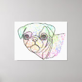 Wire Pug Canvas Afdruk (Voorkant)