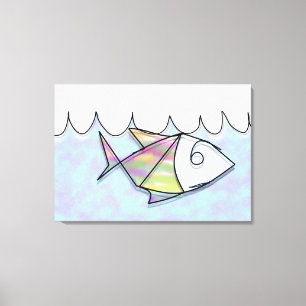Wire vis canvas afdruk