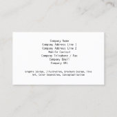 Wire Yellow Wereldbol Europa Afrika Visitekaartje (Achterkant)