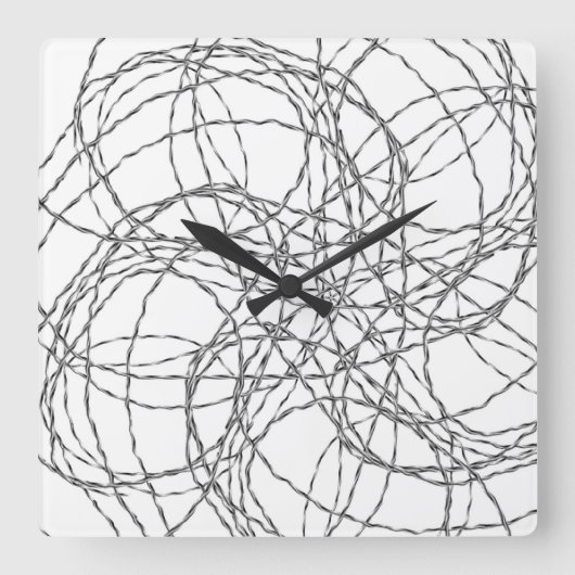 Wired Clock Vierkante Klok (Voorkant)