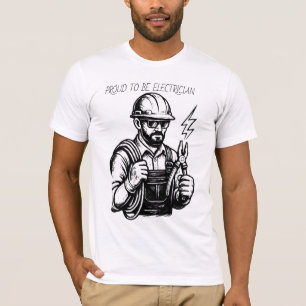 Wired for Power: het ambacht van de elektricien T-shirt