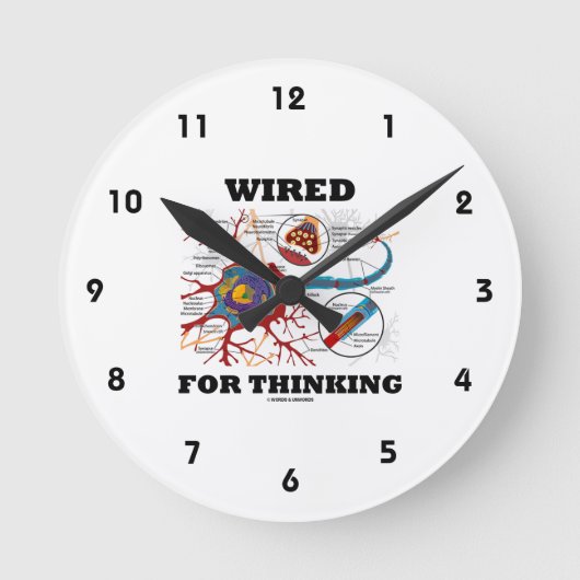 Wired For Thinking (Neuron Synapse) Ronde Klok (Voorkant)