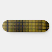 Wired Golden Cord Squared Pattern Gold On Black Persoonlijk Skateboard (Horizontaal)