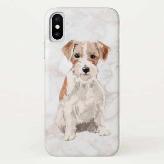 Wired-haired Jack Russel Terrier waterverven Case-Mate iPhone Case (Achterkant)
